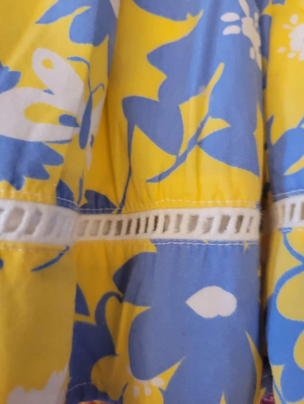 The Children's Place Dress Newborn Yellow‎ and Blue Floral